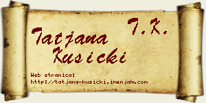 Tatjana Kusicki vizit kartica